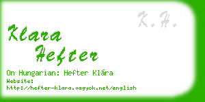 klara hefter business card